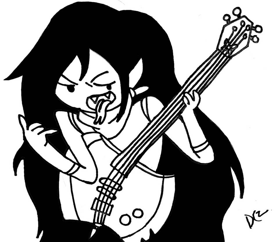 Sharpie Outline Marceline (Sharpie Outline) by DCZ-Samurai-Raven95 on DeviantArt