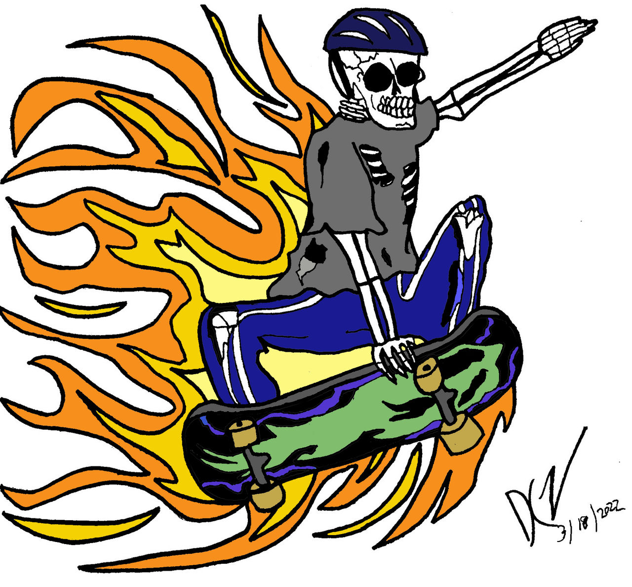 The Shredding Skeleton by DCZ-Samurai-Raven95 on DeviantArt