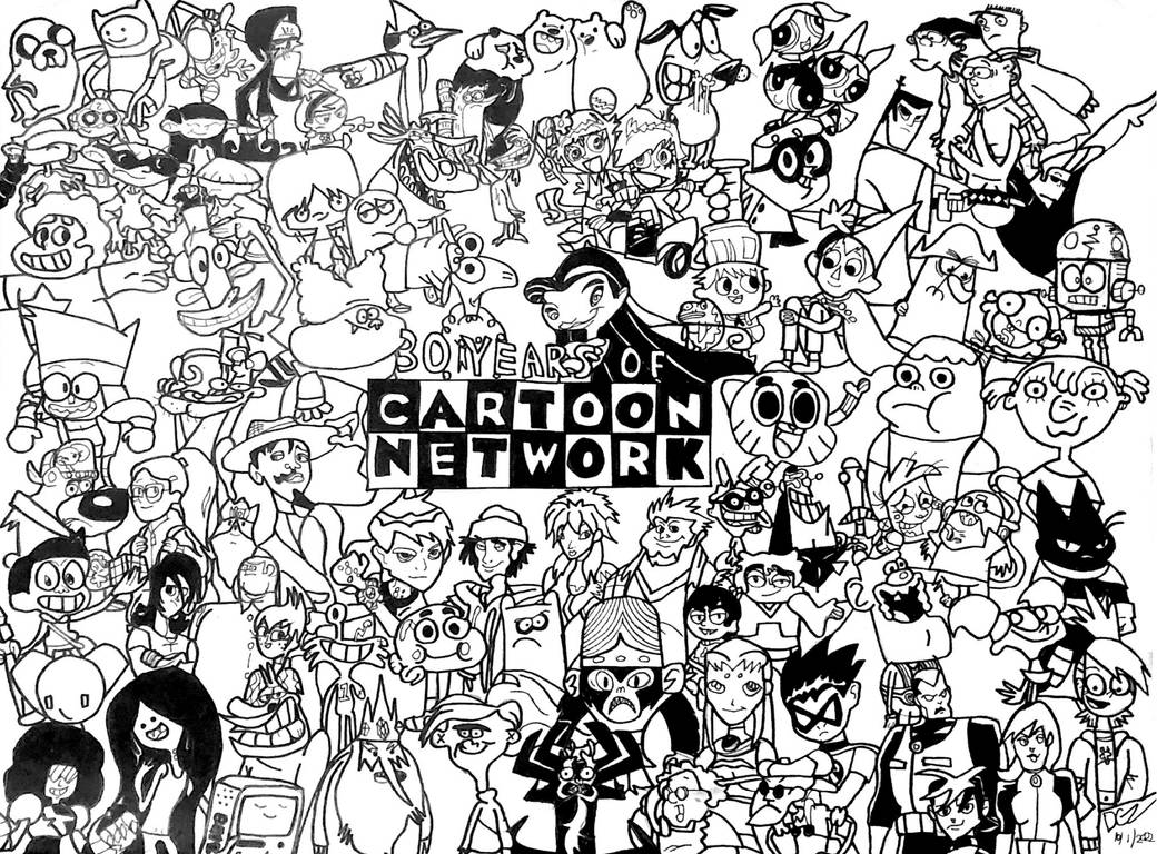 Cartoon Collage Coloring Pages: A Fun and Creative Activity for Kids