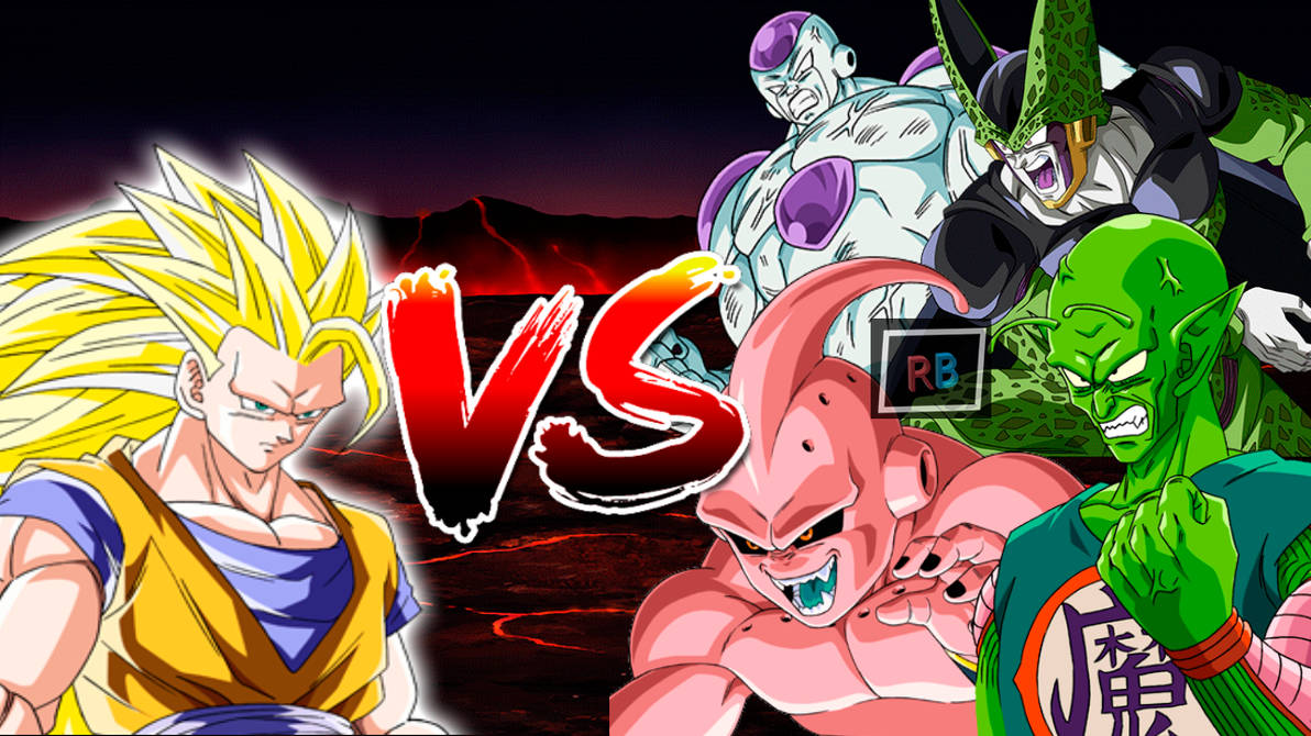 Goku SSJ3 vs Rey Piccolo, Freezer, Cell y Kid Buu by RodrigoBlue on  DeviantArt