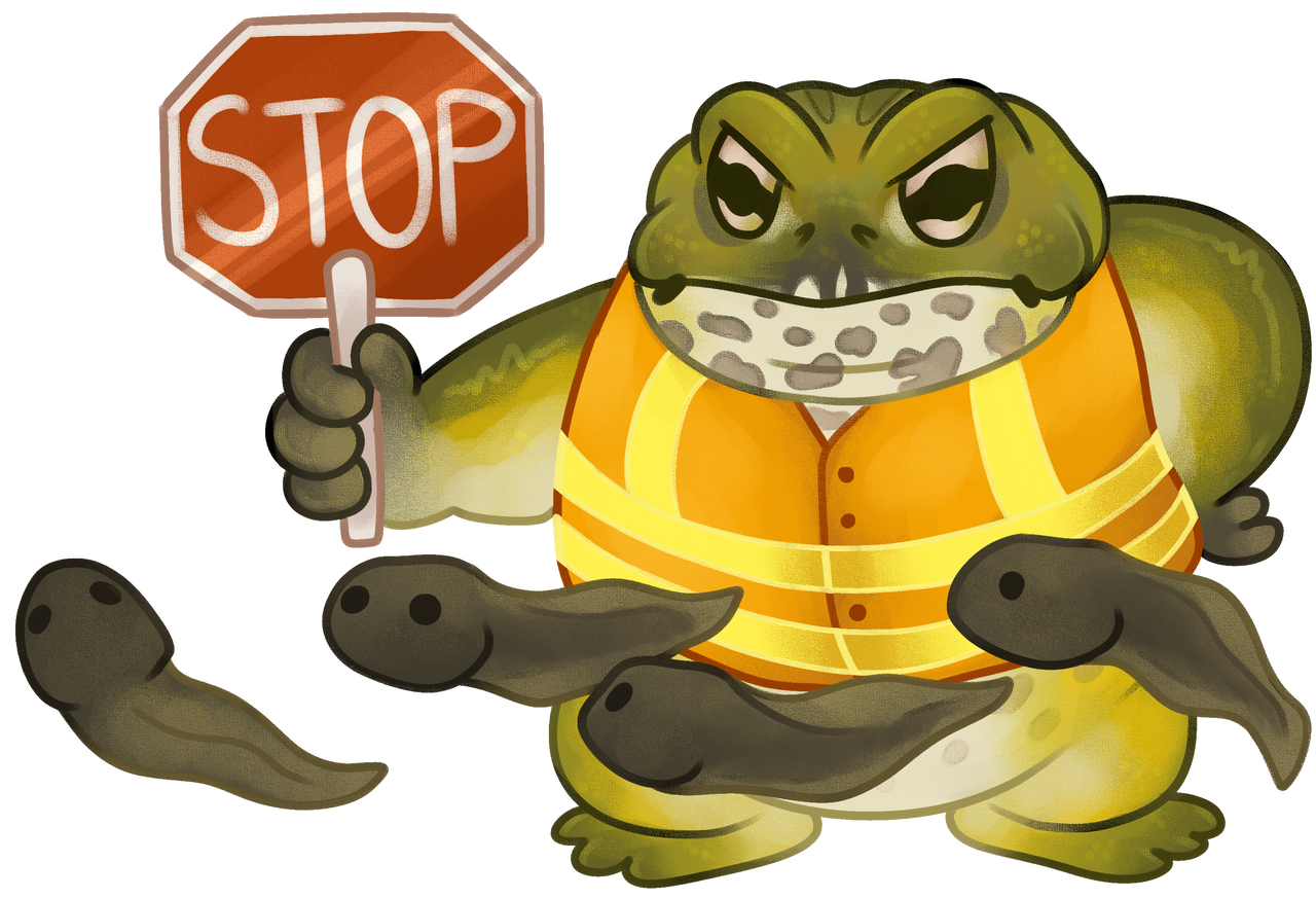 African Bullfrog Crossing Guard Sticker! by Jomadis on DeviantArt