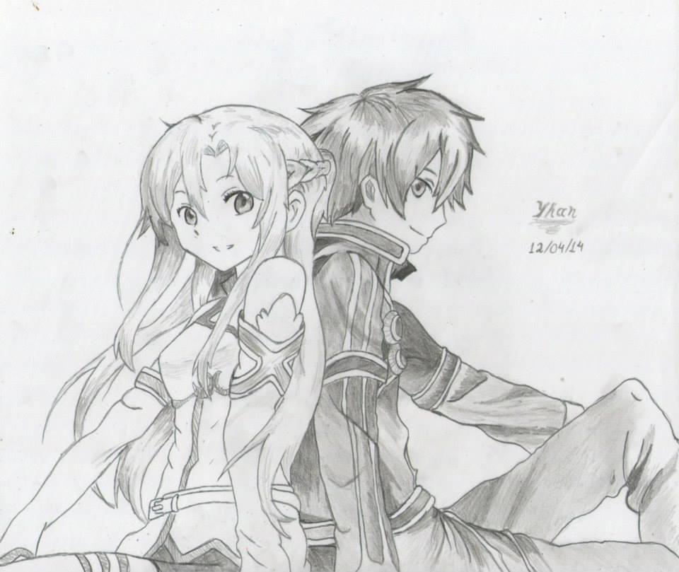 Drawing Asuna e Kirito by yhandrawings on DeviantArt