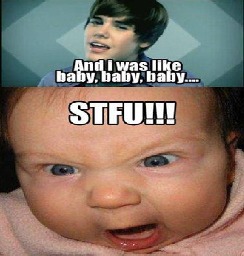 This what happens if my own baby reaction toJustin