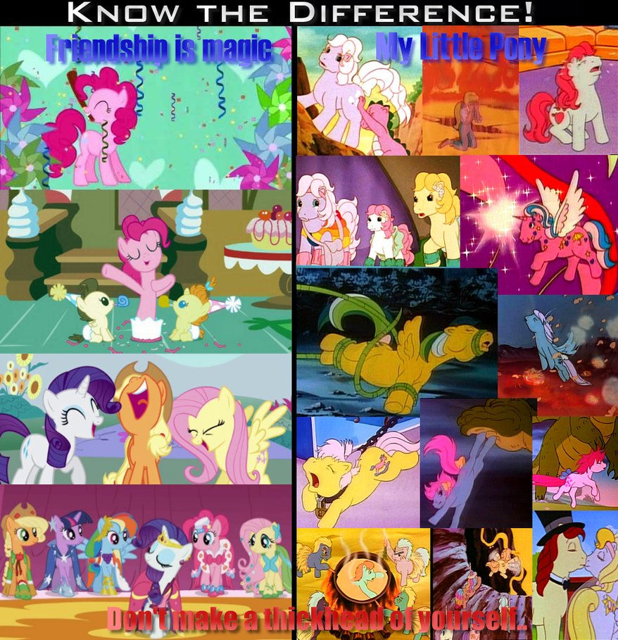 Mlp Comparisons The Difference of Mlp Fim and My Little Pony by MagicalKeyPizzaDan on ...