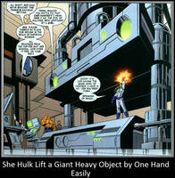 She Hulk can Lift a Giant Heavy Object by One Hand