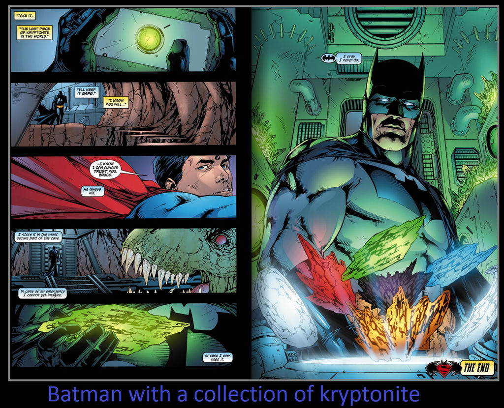 Batman Using Kryptonite Batman with collection of kryptonite by MagicalKeyPizzaDan on DeviantArt