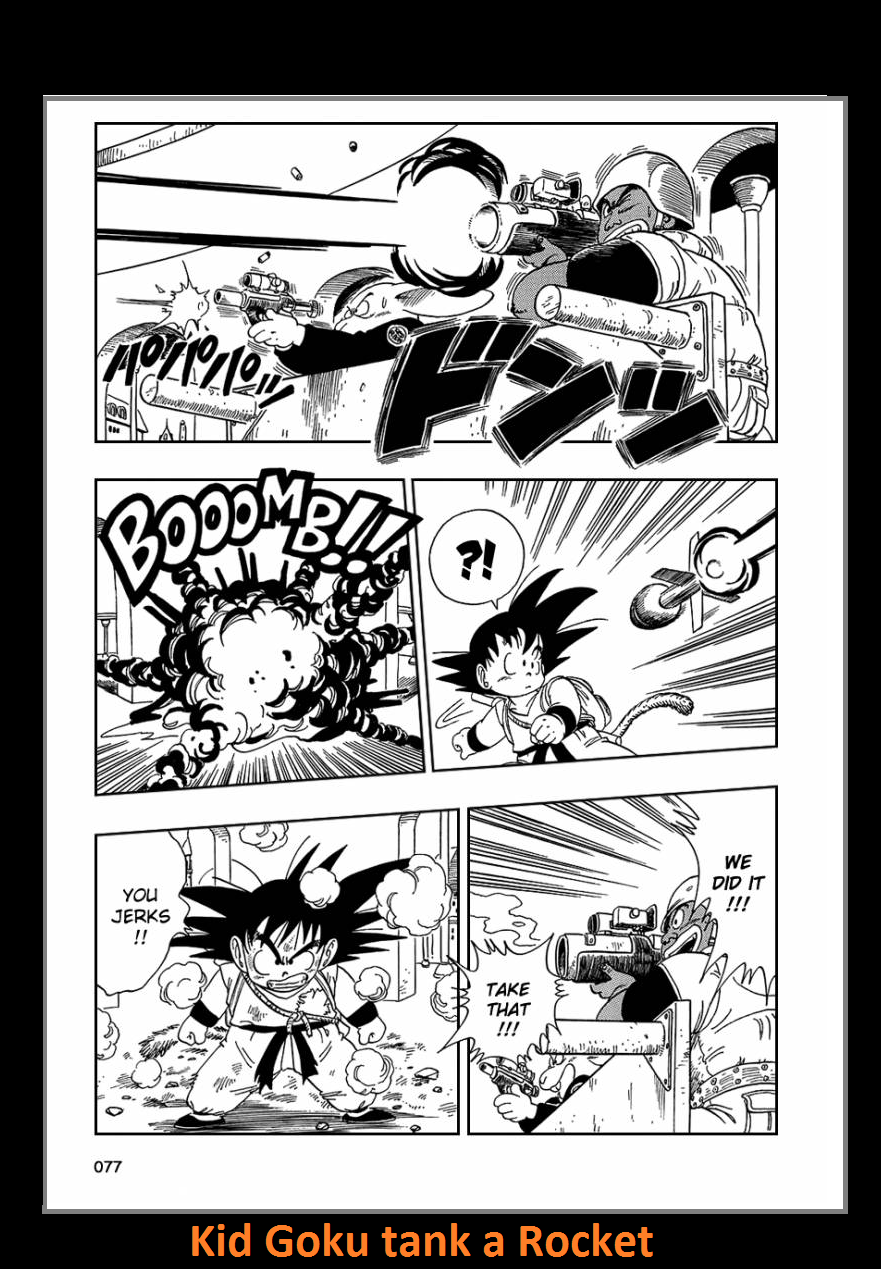 Kid Goku tank a Rocket