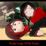 Ruby hugs Chibi Ruby