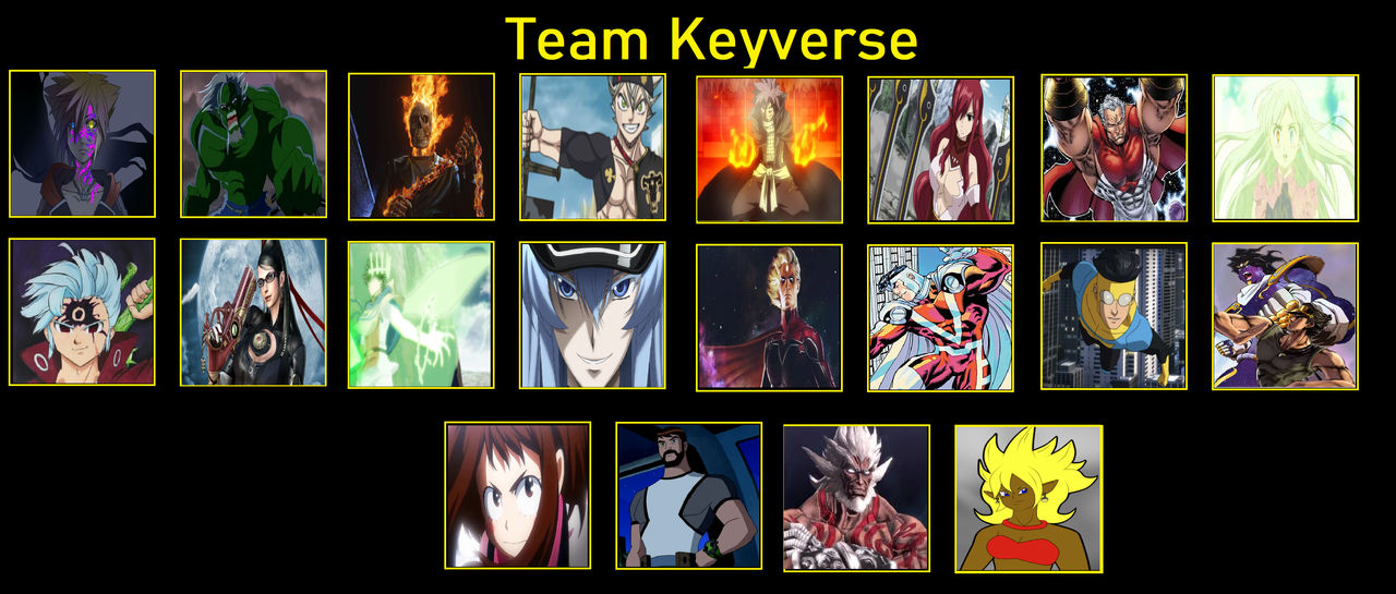 Multiversal Combat: Team Keyverse by MagicalKeyPizzaDan on DeviantArt