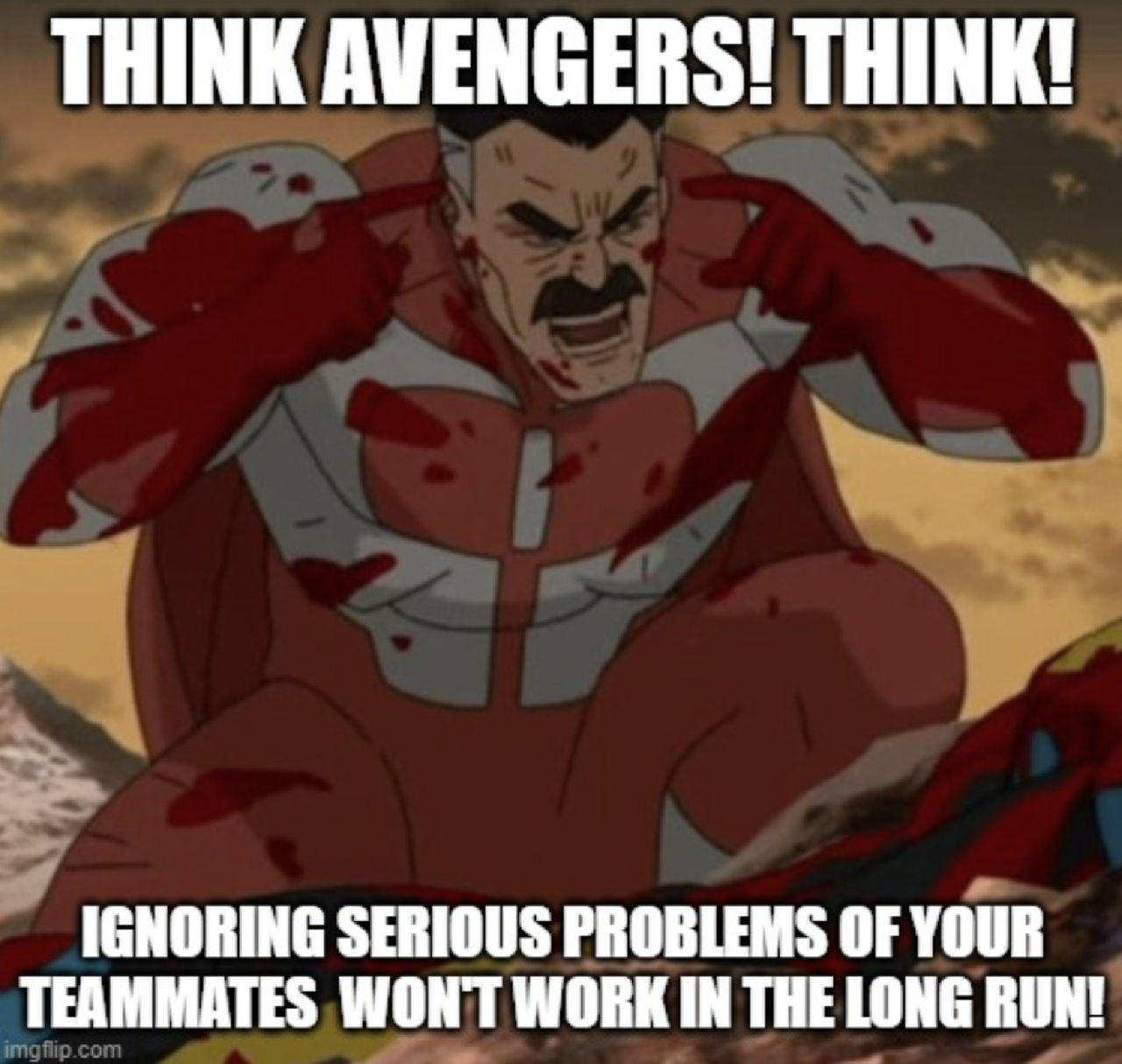 What would I as Omniman say to Avengers by MagicalKeyPizzaDan on