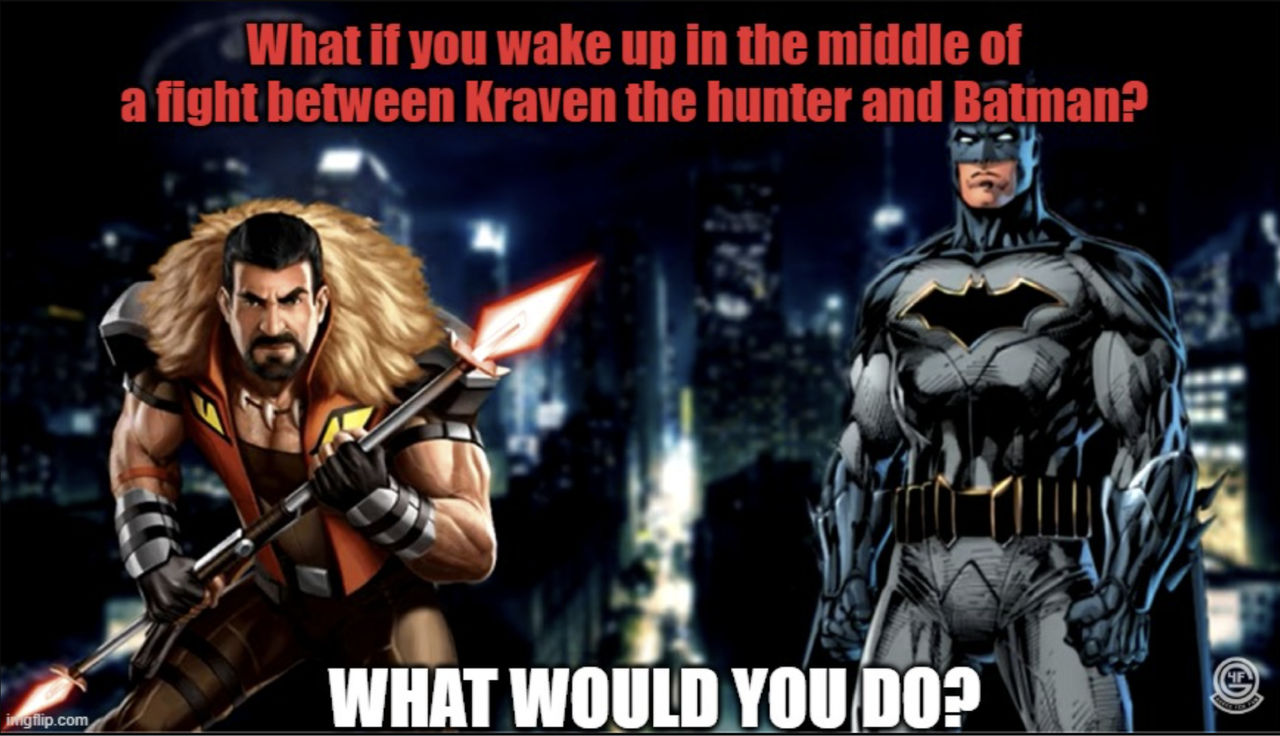 What if you saw Batman vs Kraven the Hunter by MagicalKeyPizzaDan on  DeviantArt