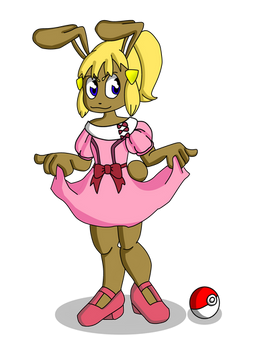 Dan the Bunny(Crossdress Mobian OC) By Blazybolt