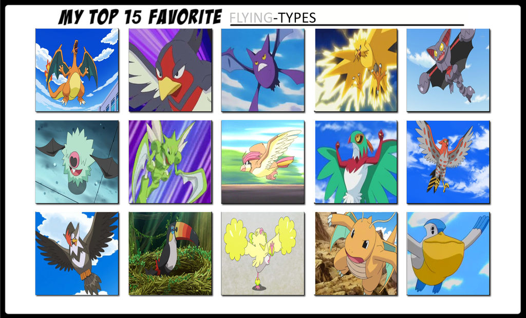 My Top 15 Favourite Flying-Type Pokemon by TheTrainMrMenPonyFan on DeviantArt
