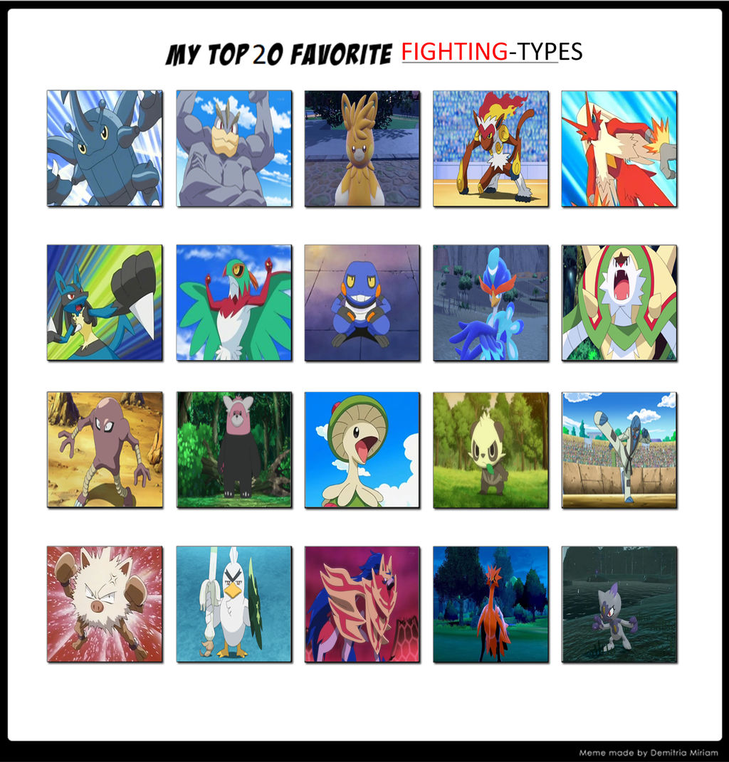 Normal Fighting Types My Top 20 Favourite Fighting-Type Pokemon by TheTrainMrMenPonyFan on ...