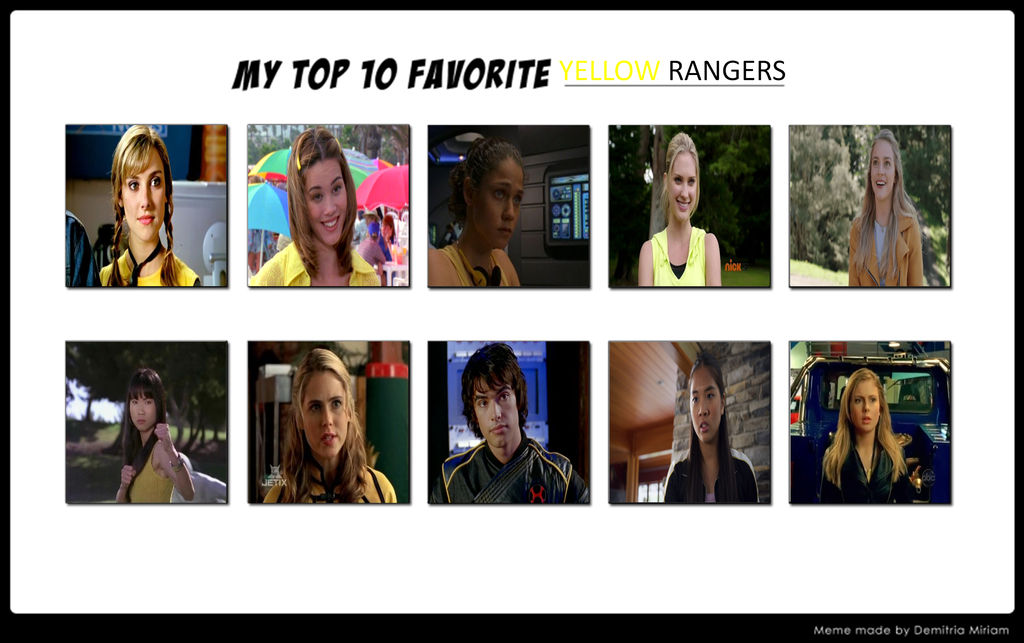 The Top 10 Yellow Rangers at Carmen Pink blog