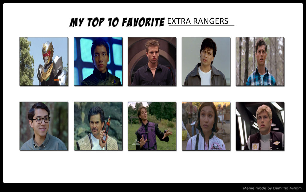 My Top 10 Favourite Extra Rangers by TheTrainMrMenPonyFan on DeviantArt