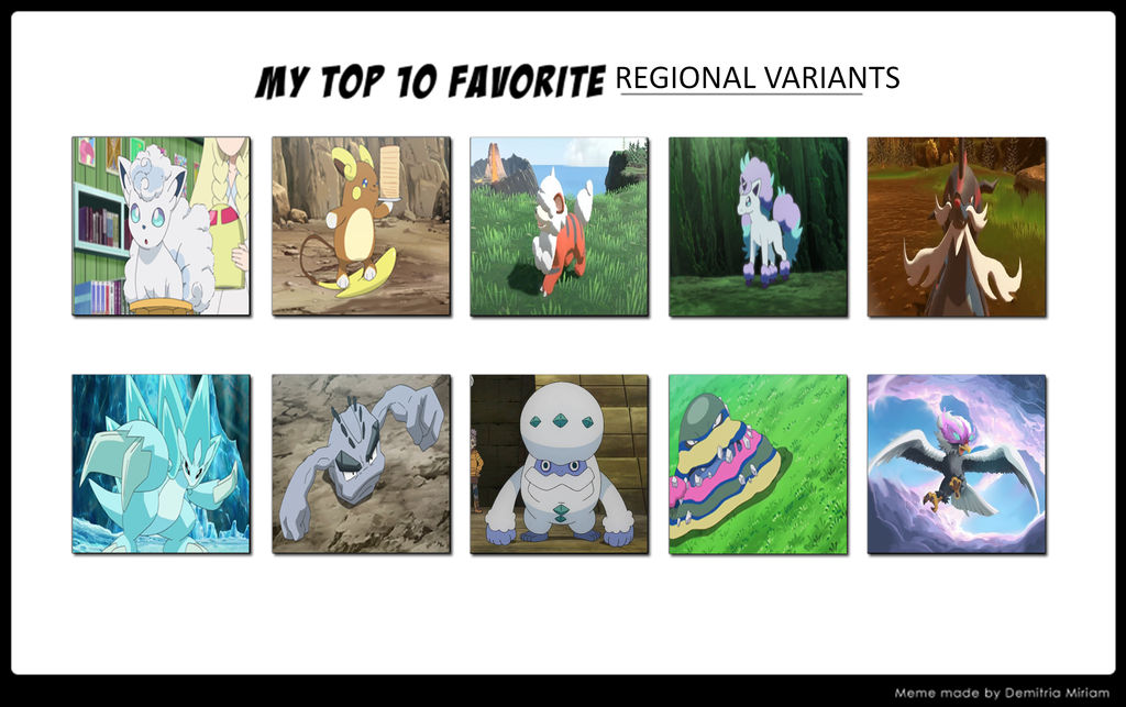 Pokémon: The 10 Best Regional Forms