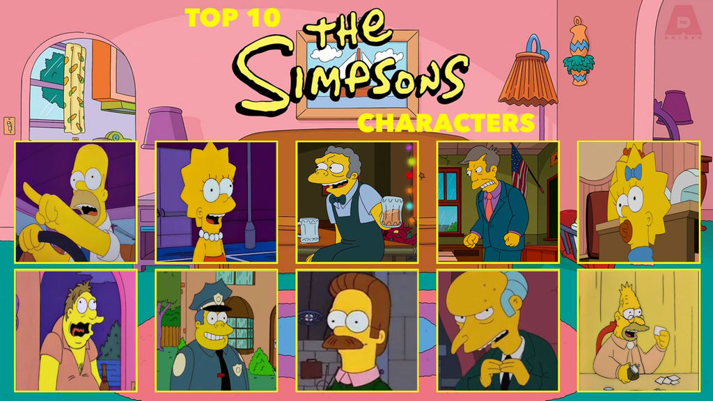 Simpsons Core Characters My Top 10 Favourite Simpsons Characters by TheTrainMrMenPonyFan on ...