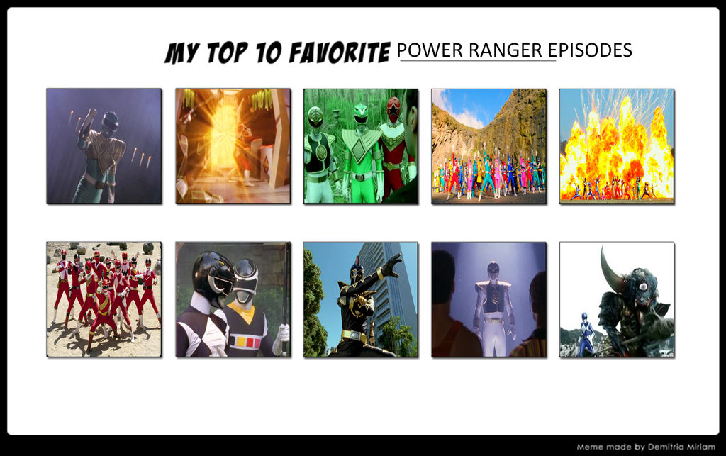 My Top 10 Favourite Power Ranger Episodes by TheTrainMrMenPonyFan on ...