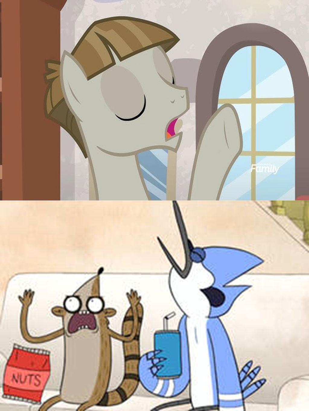 Mordecai and Rigby Groan at Mudbriar by TheTrainMrMenPonyFan on DeviantArt