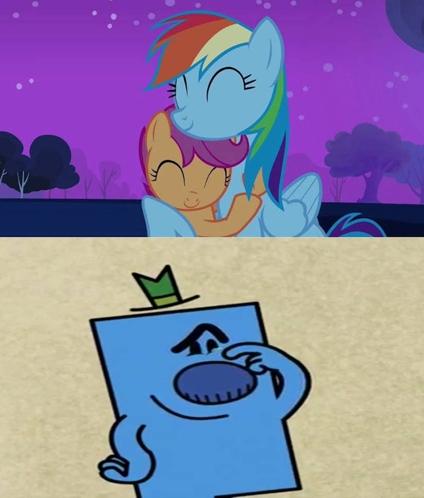Mr. Grumpy Happy For Rainbow Dash and Scootaloo by TheTrainMrMenPonyFan ...