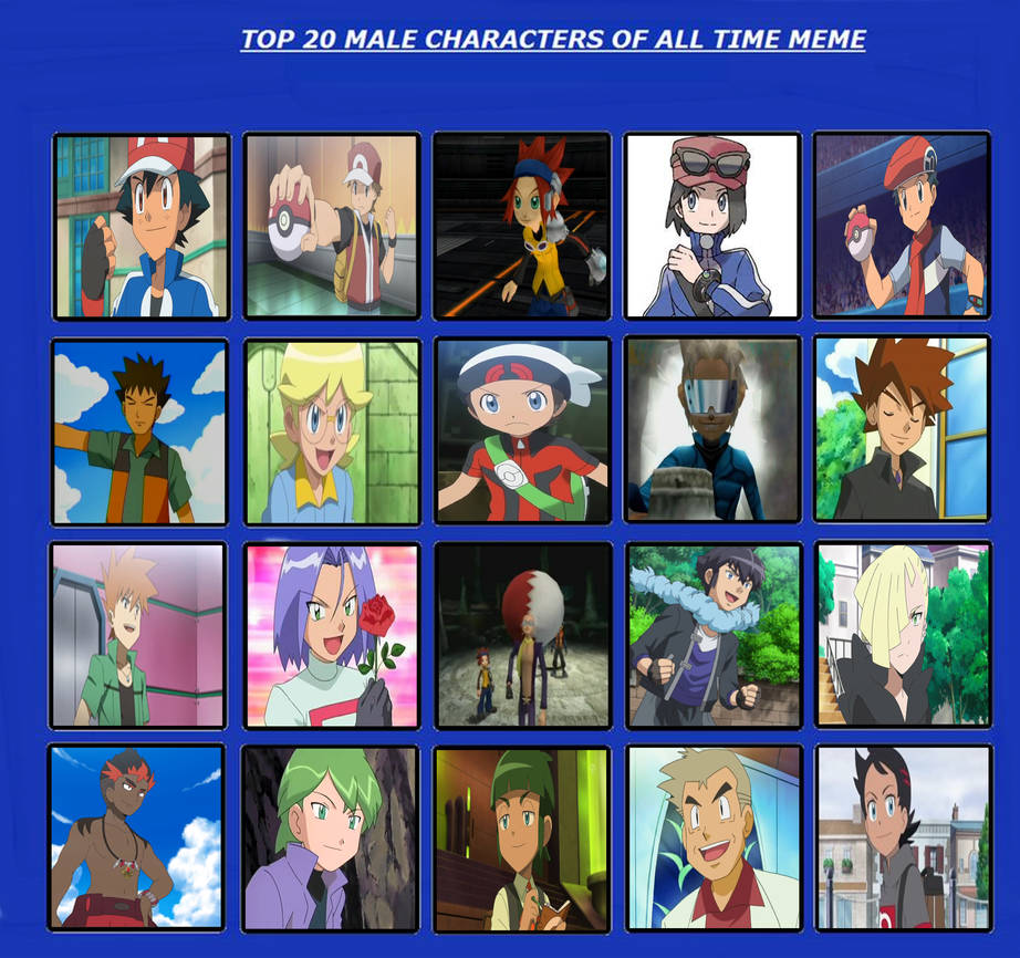 Top 20 Favourite Male Pokemon Characters by TheTrainMrMenPonyFan on ...