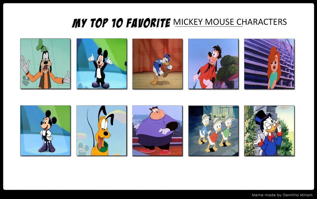 My Top 10 Favourite Mickey Mouse Characters by TheTrainMrMenPonyFan on ...