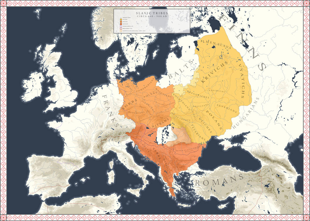 First Slavic Country Slavic Tribes (c. 600-900 AD) by WendishAstronomer on DeviantArt