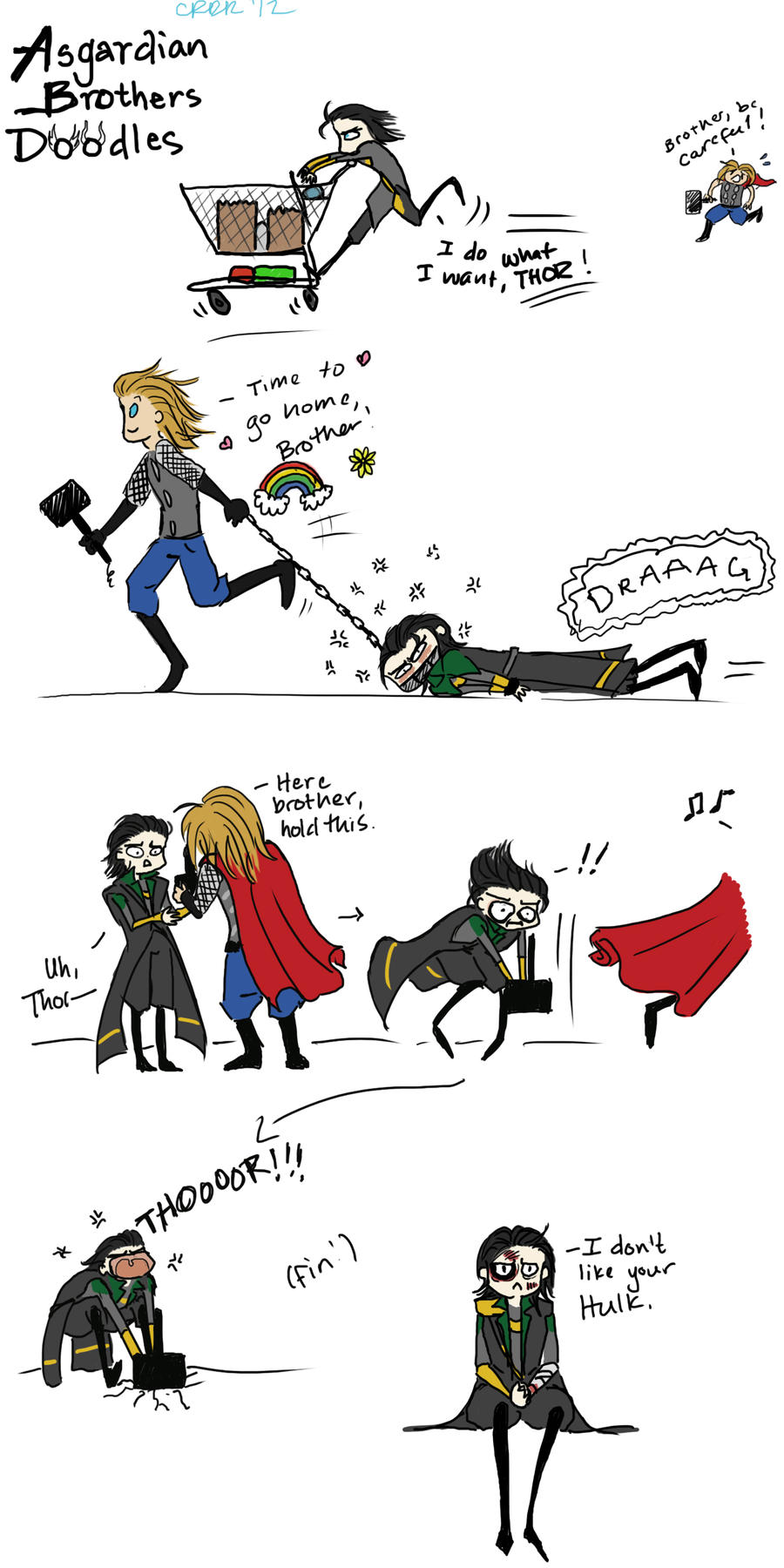 Loki and Thor - Brothers Doodles