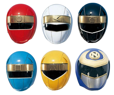 Mighty Morphin Alien Rangers Helmetless by 50thsupersentai on DeviantArt