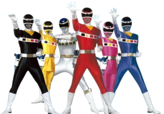 Power Rangers In Space Team Render by 50thsupersentai on DeviantArt