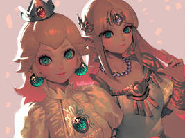 SSBU Peach and Zelda