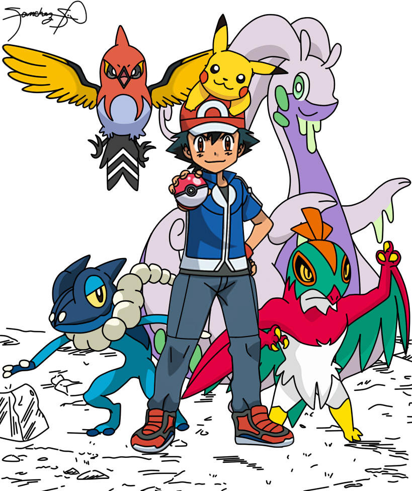 Ash's Kalos Team (UPDATED) by samzkie29 on DeviantArt