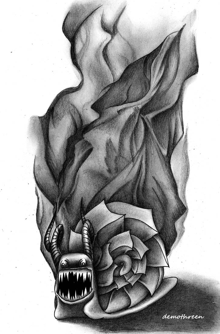 Angry Shell Drawing Angry snail by demothreen on DeviantArt