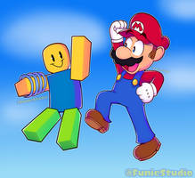 Roblox Noob and Mario