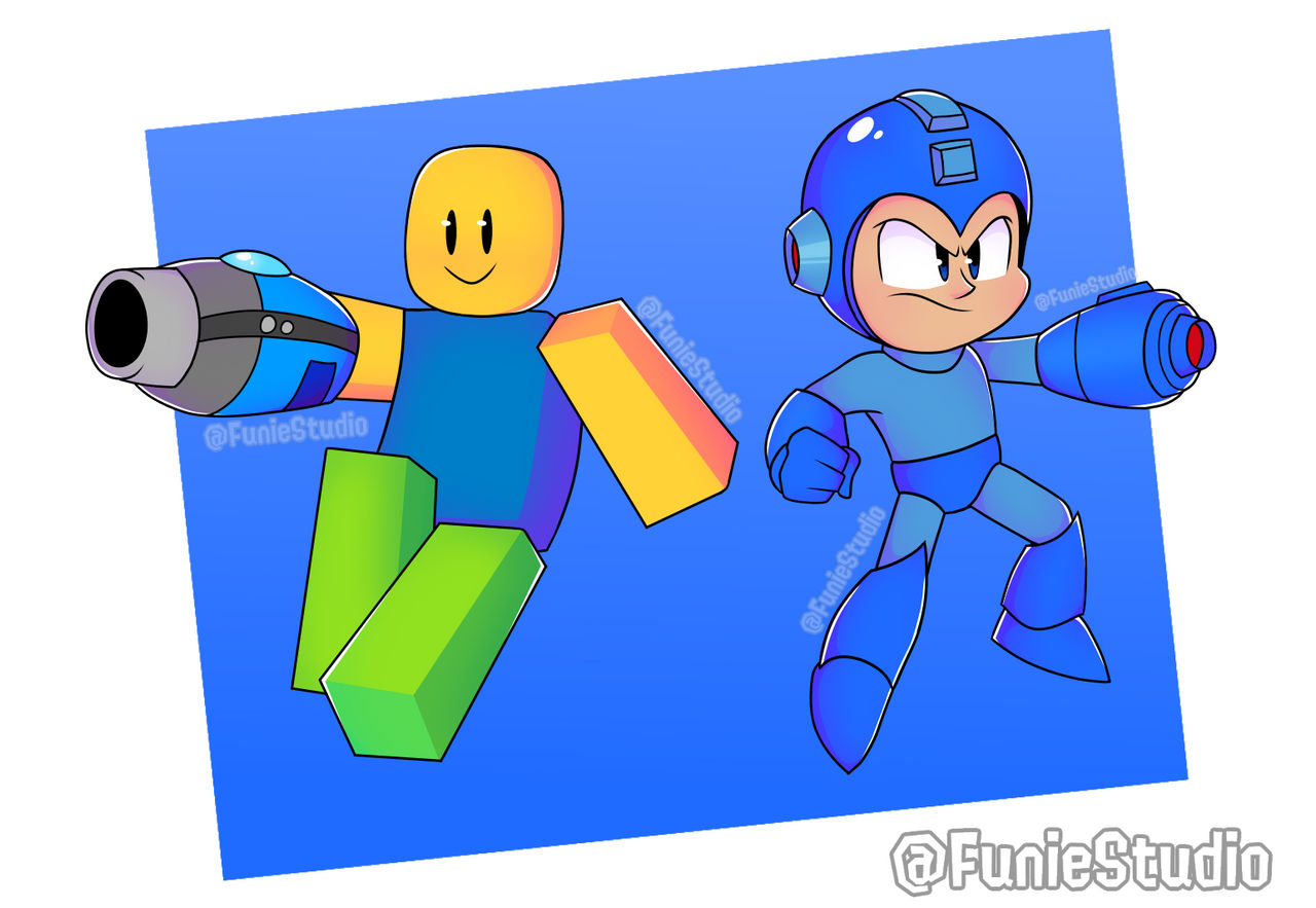 Noob and Mega Man by Funie on DeviantArt