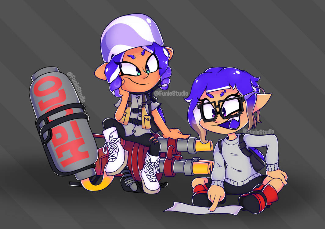 Inkling and Octoling by Funie on DeviantArt