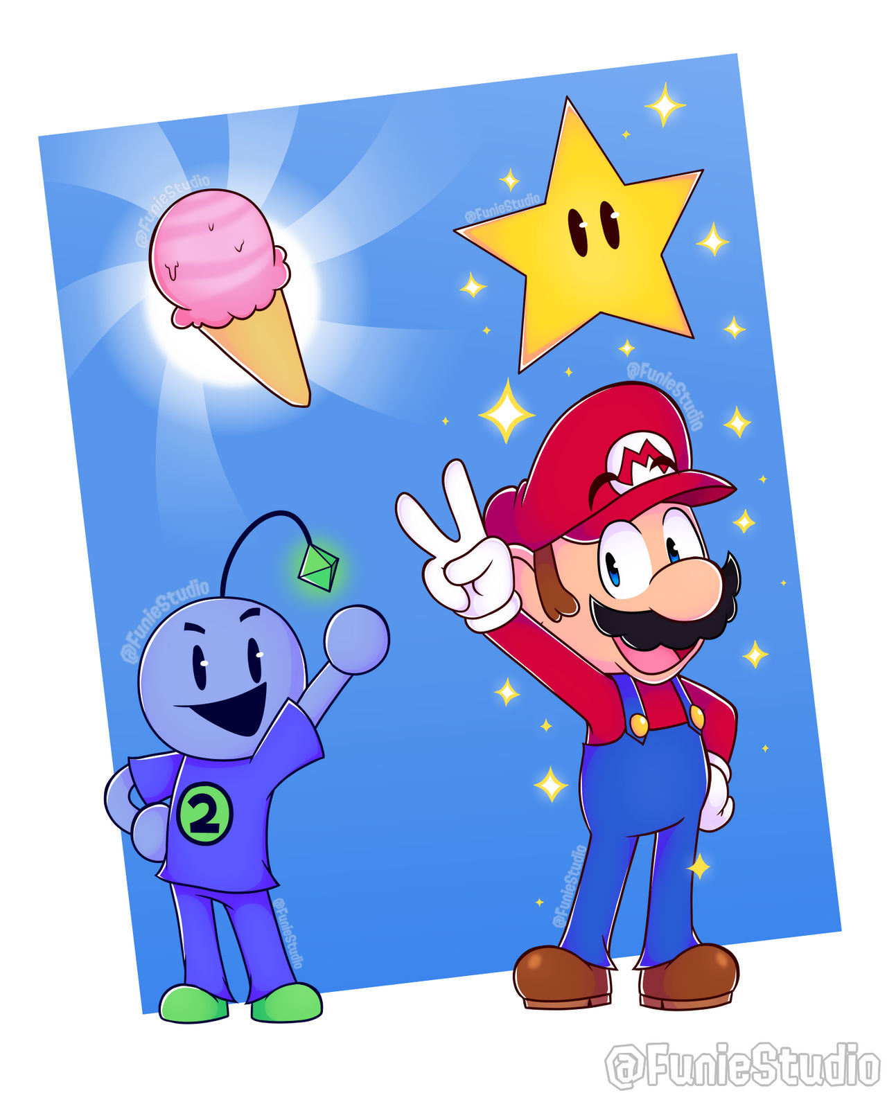 Mario and Beebo by Funie on DeviantArt