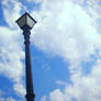 Lamp in a blue blue sky