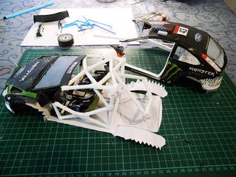 Ford Focus RS WRC 08 'Ken Block' Papercraft WIP