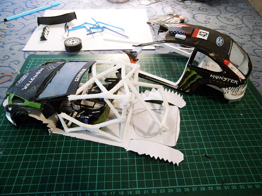 Ford Focus RS WRC 08 'Ken Block' Papercraft WIP by g3xter on DeviantArt