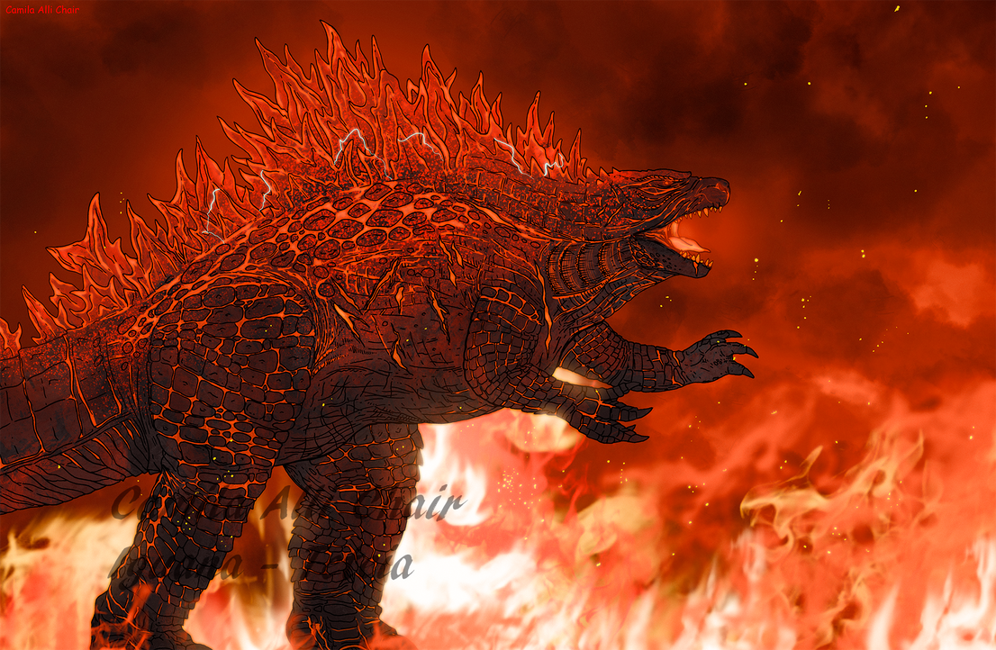 Burning Godzilla Exploding Burning Godzilla by FreakyRaptor on DeviantArt