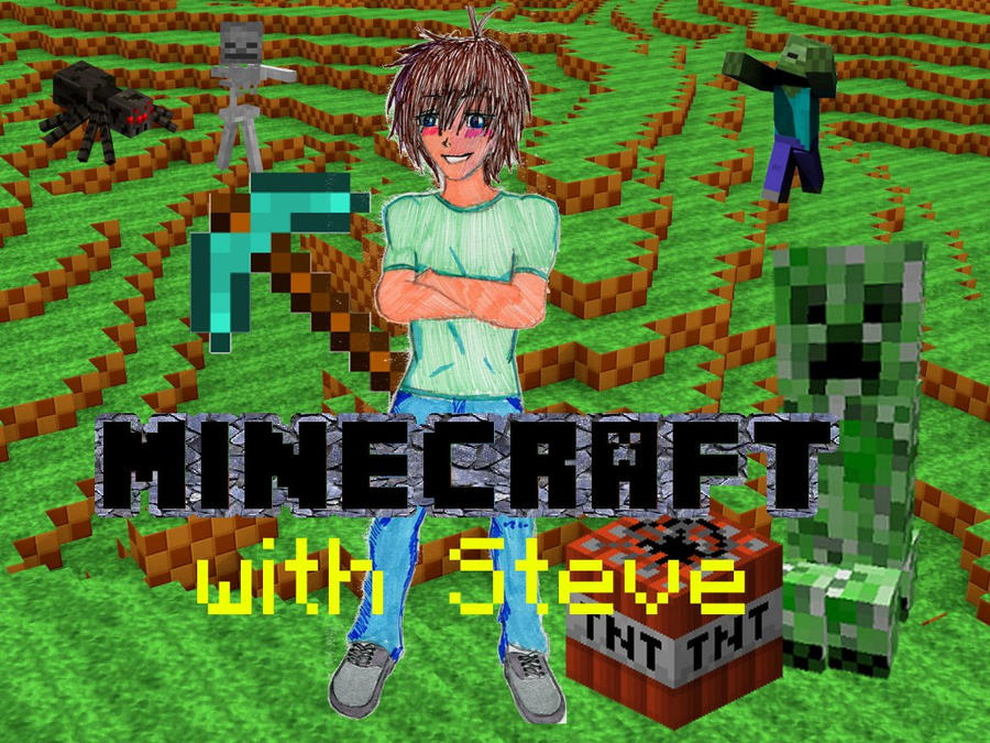 Minecraft Steve Post Minecraft with Steve by MissNoseybonk on DeviantArt