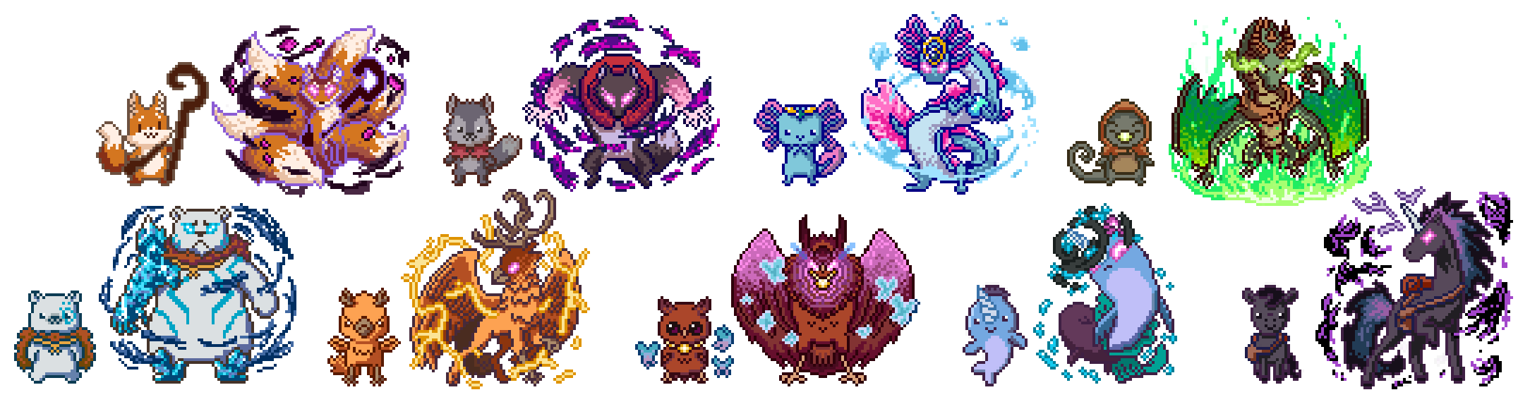 Casting Shadows All Characters Pixel Sprites by littlealliegator