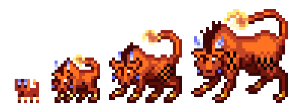 FF7 Red XIII Sprite Scale by littlealliegator on DeviantArt