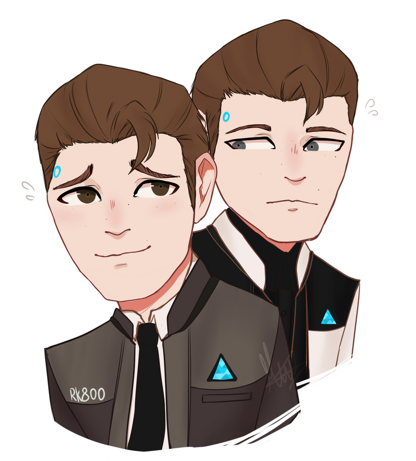 Connor n' RK900 by N1ghtinGalez on DeviantArt