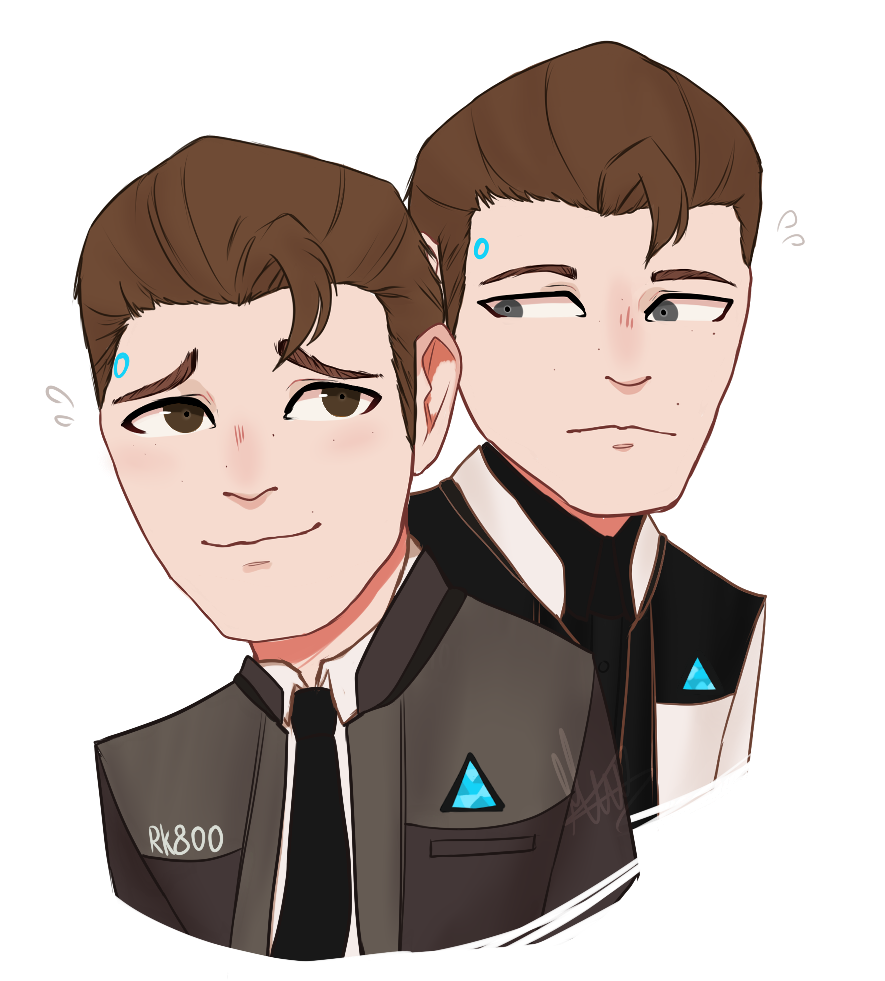 Connor n' RK900 by N1ghtinGalez on DeviantArt