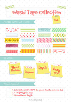 Washi Tape Designs Pack 1