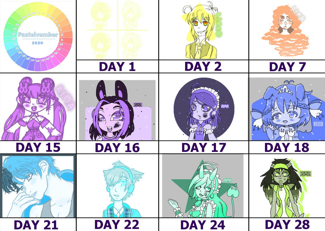 November Characters All November Art by maidorihime on DeviantArt