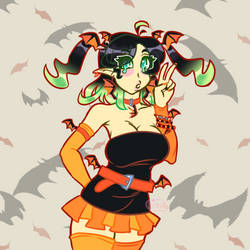 Orange Halloween Bat Yui